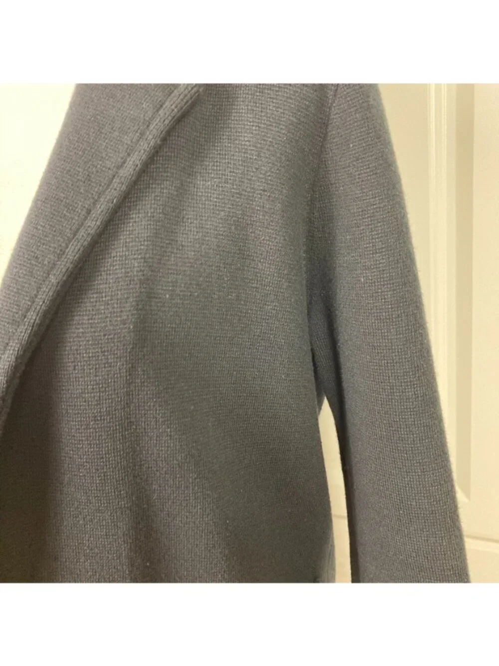 J Crew 365 Sweater Blazer Womens S Sophie Merino Wool Black Open Front Pockets